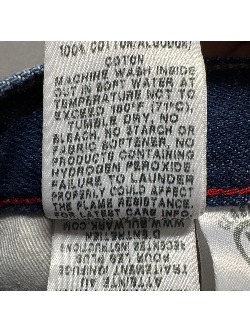 Bulwark FR Flame Resistant Jeans Mens 34x32 Blue Denim Work Pants CAT 2 NFPA